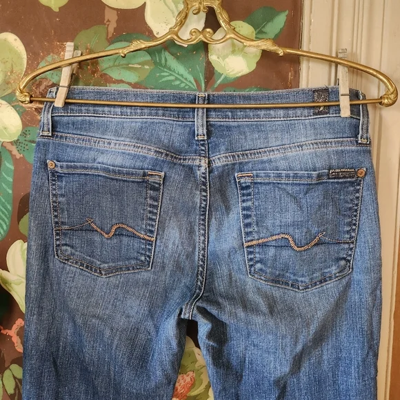 7 FOR ALL MANDKIND Straight Leg Crop Size 27 - Picture 6 of 13